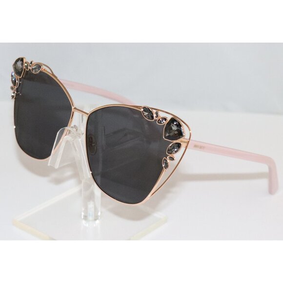 New Women's Jimmy Choo KYLA/S 25TH 0DDB Rose Gold Cat Eye sunglasses with Stones - Picture 3 of 5